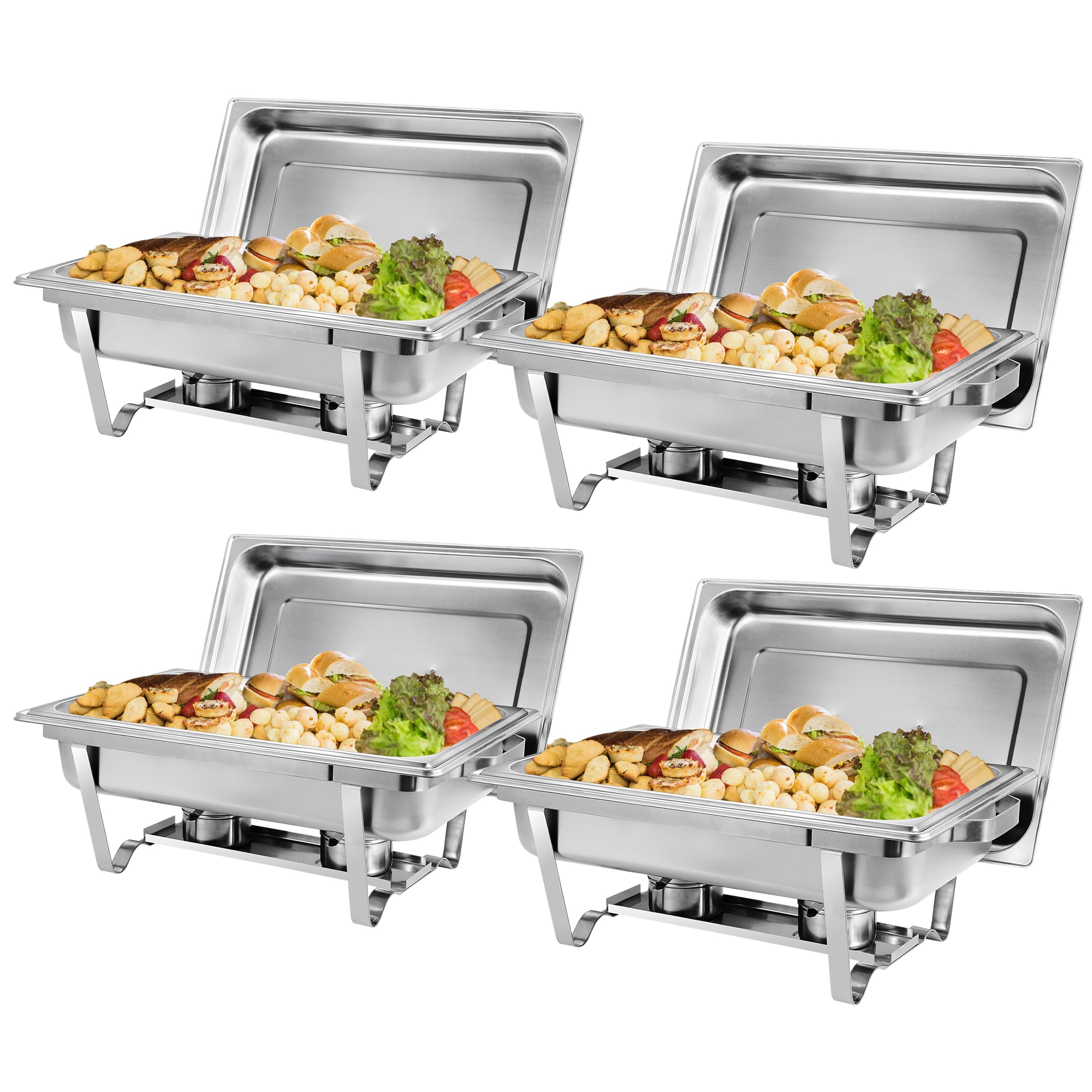 Stainless Steel 8-Quart Chafing Dish Buffet Set (4-Pack)