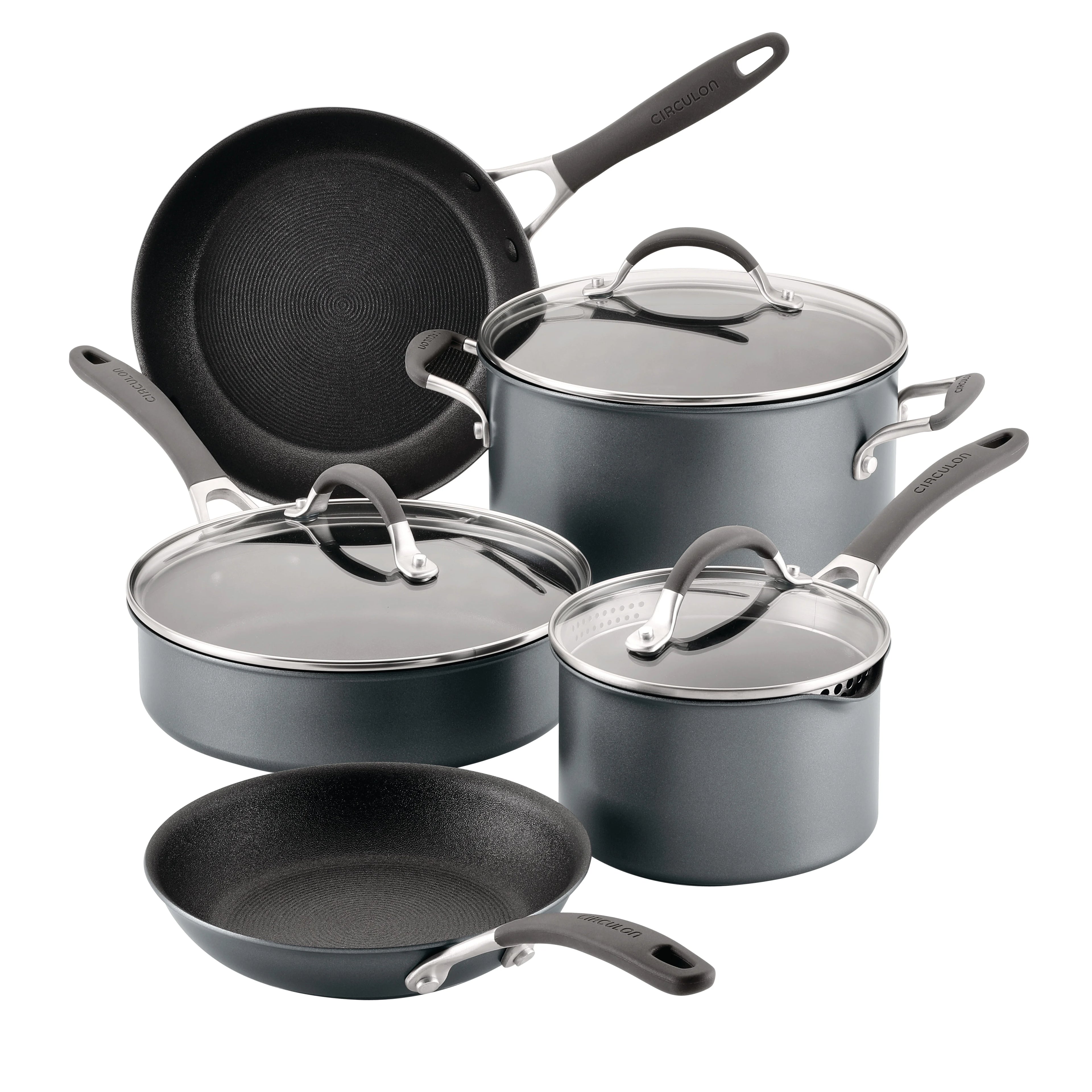 Circulon ScratchDefense 8-Piece Nonstick Induction Cookware Set