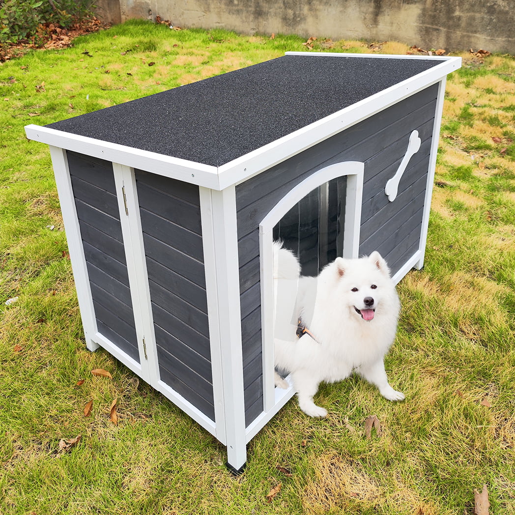 Petsfit Large Wooden Waterproof Outdoor Dog House