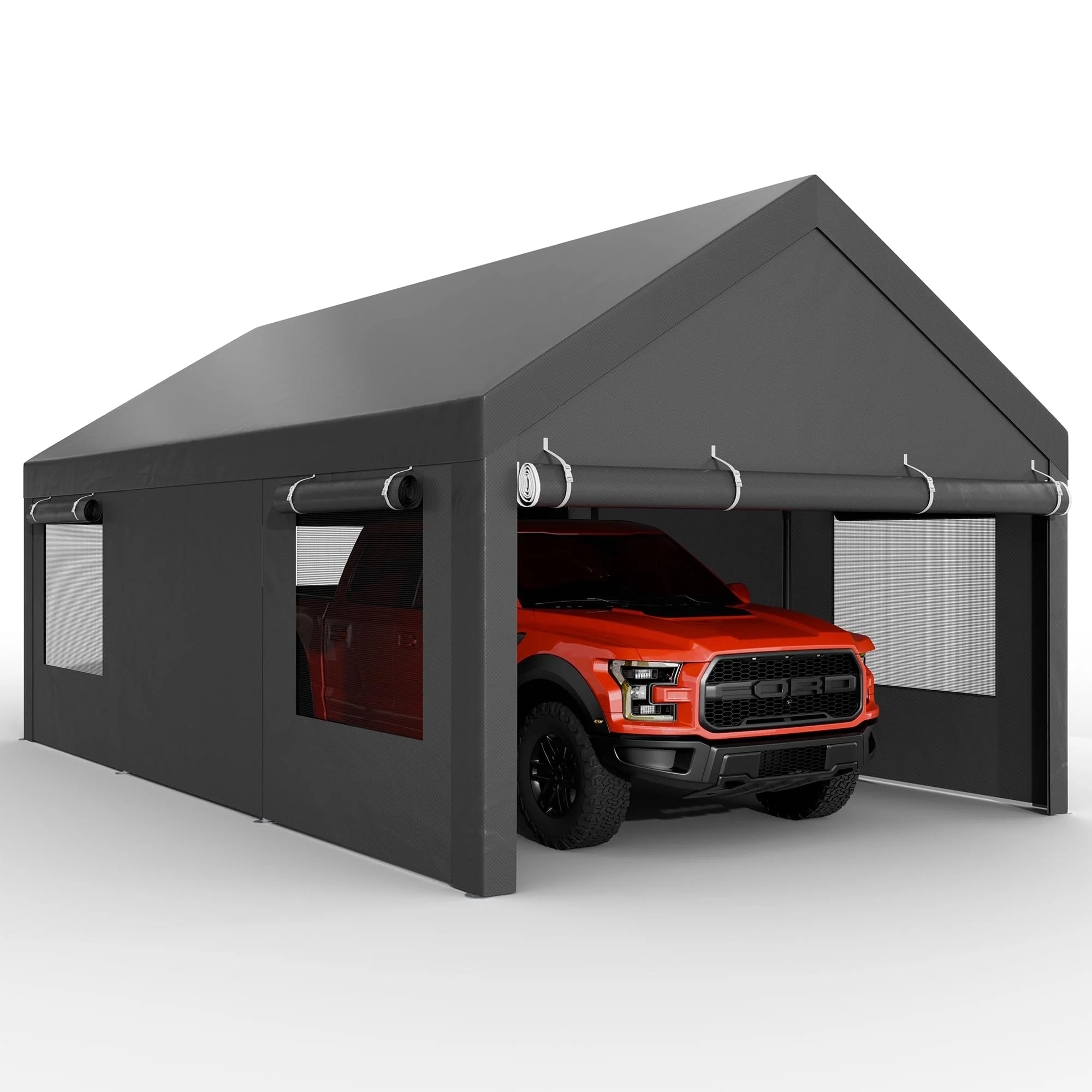 JYQAQA 12x20ft Heavy Duty Carport Canopy