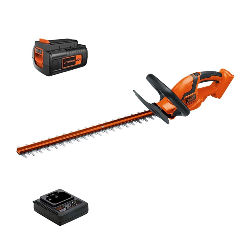 Black and Decker 40V MAX Cordless 24-Inch Hedge Trimmer Kit