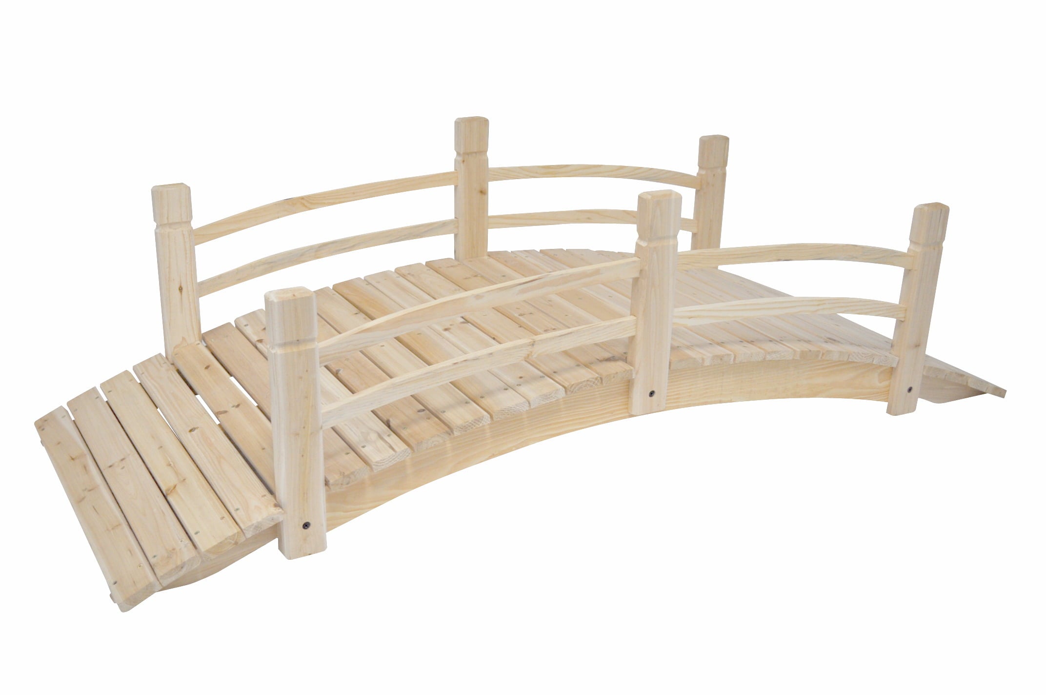 Shine Company 6-Foot Cedar Wood Garden Bridge