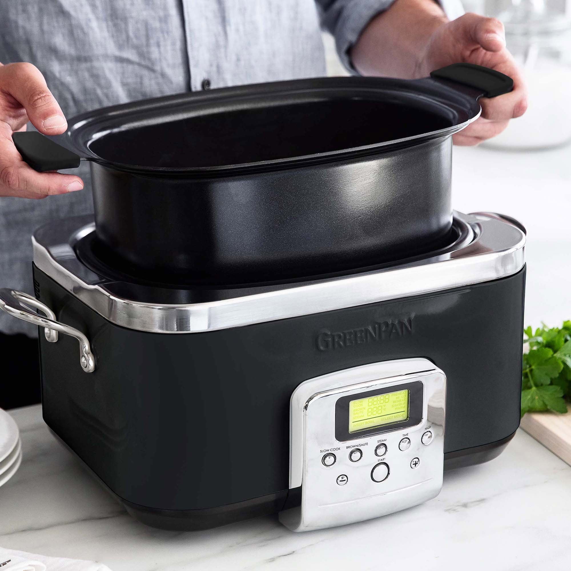 GreenPan Elite 8-in-1 Programmable 6-Quart Electric Slow Cooker
