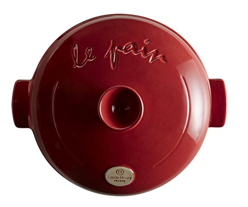 Emile Henry France Ceramic Bread Cloche (Burgundy)