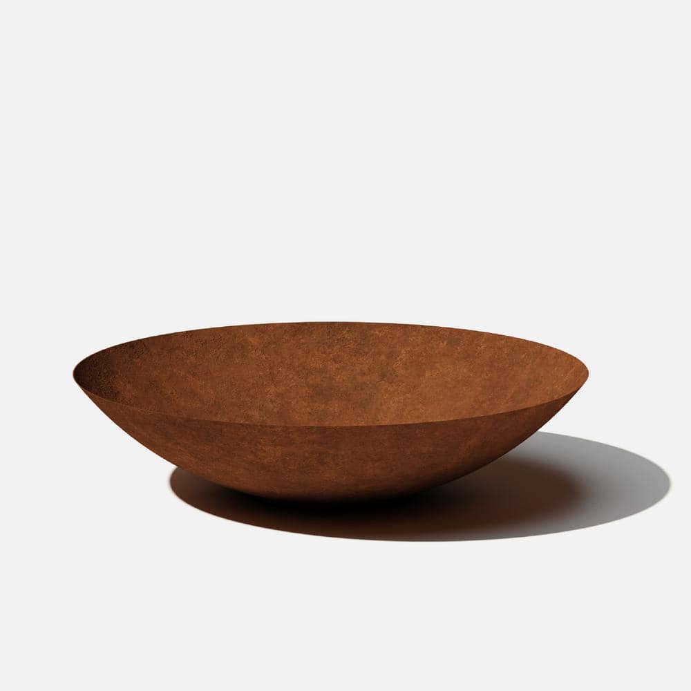 Veradek Rust Bowl 32-Inch Corten Steel Round Planter