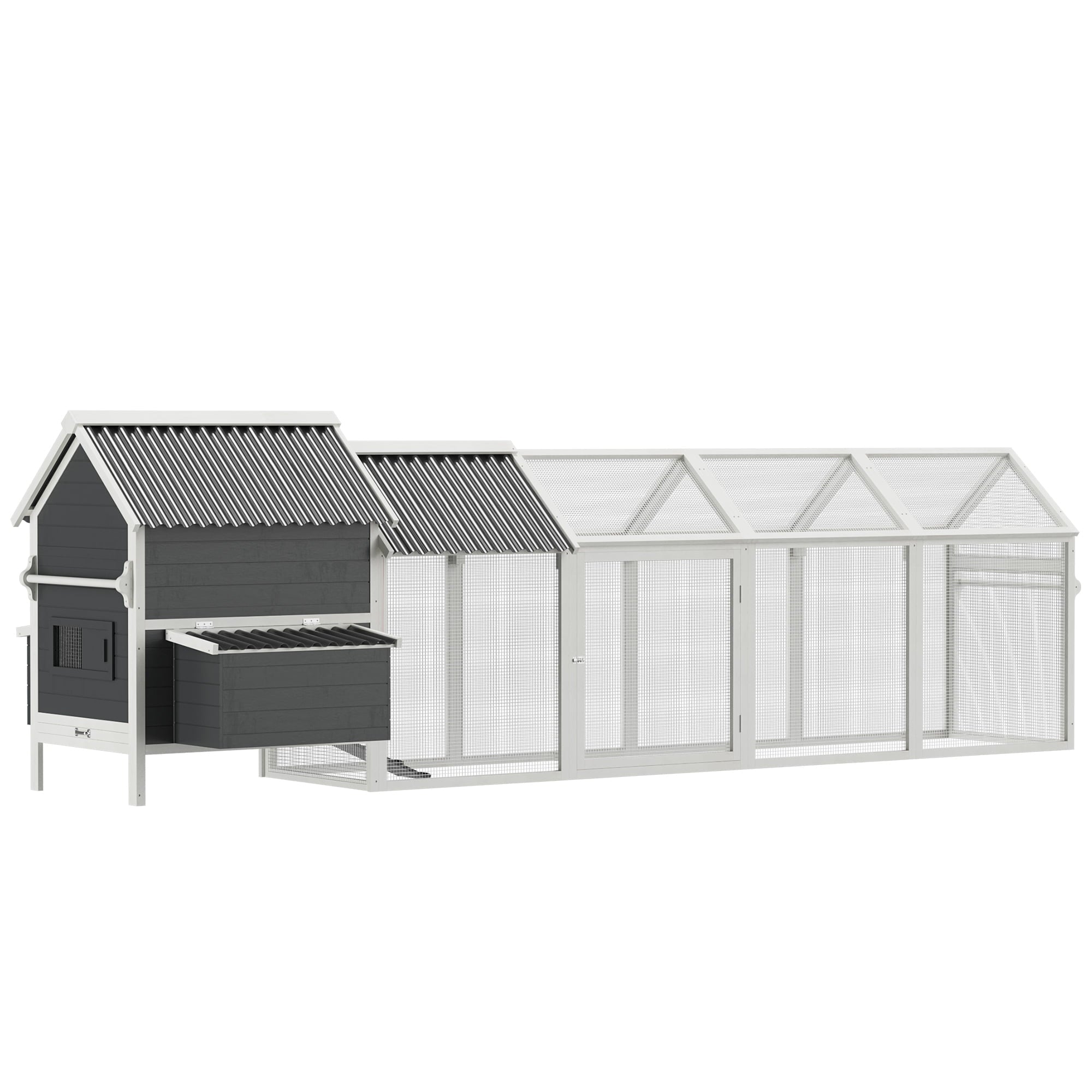 PawHut Extra Large Wooden Chicken Coop with Nesting Boxes