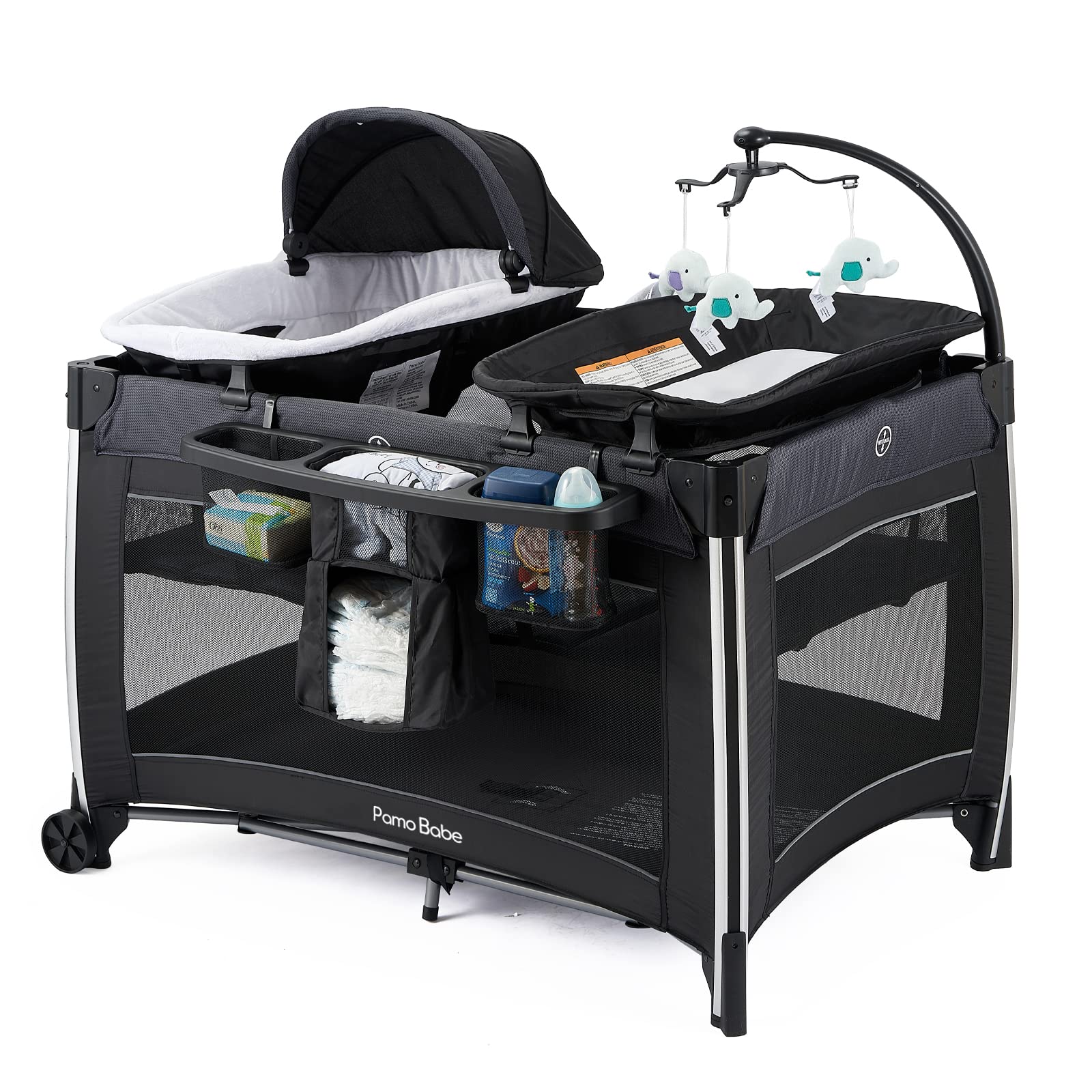 Pamo Babe 4-in-1 Portable Baby Crib Nursery Center