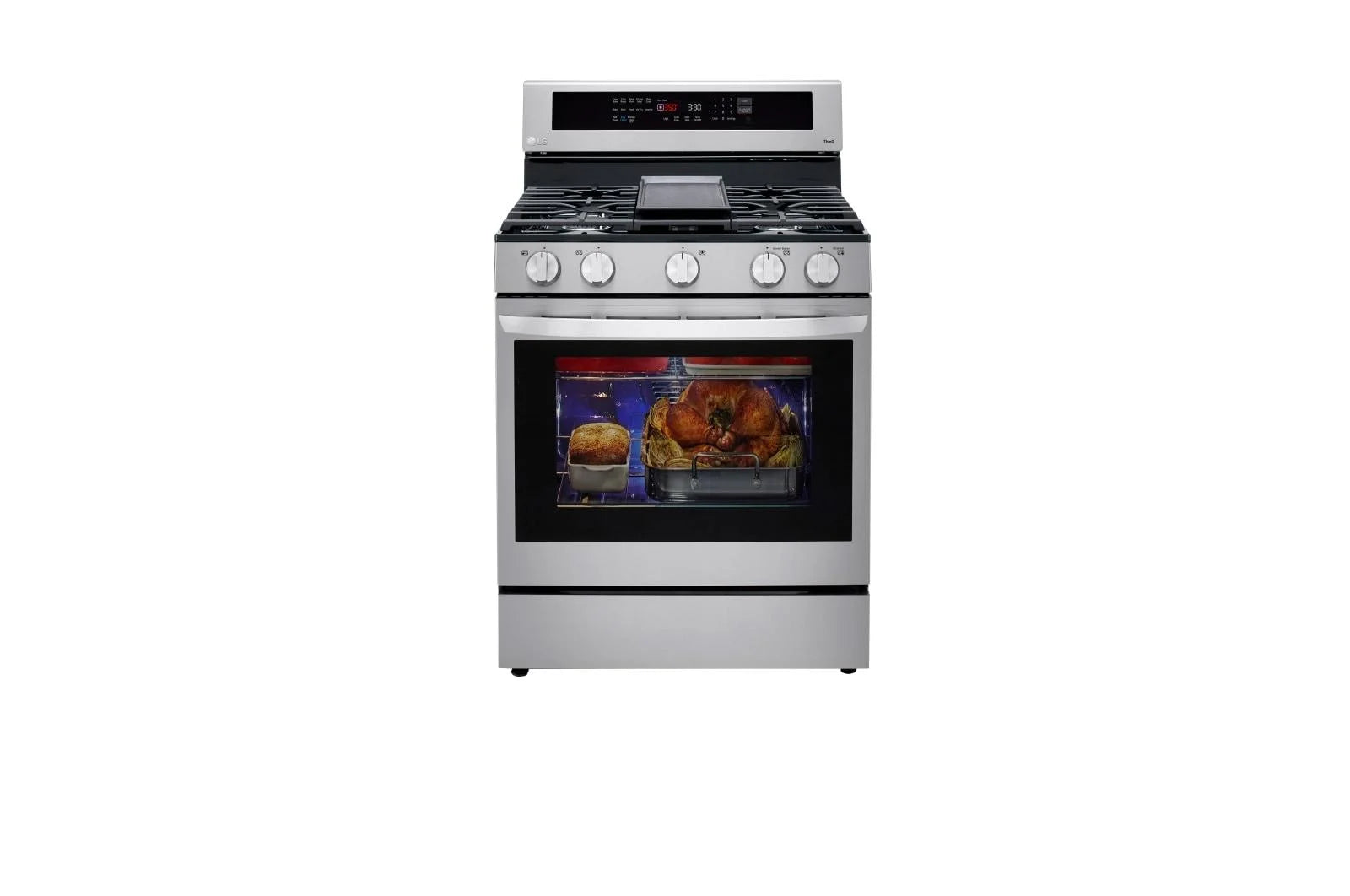 LG 5.8 Cu Ft Stainless Steel Gas Cooker with Air Fry (LRGL5825F)
