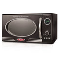 Nostalgia Retro 0.9 Cu Ft 800W Vintage Countertop Microwave (Black)