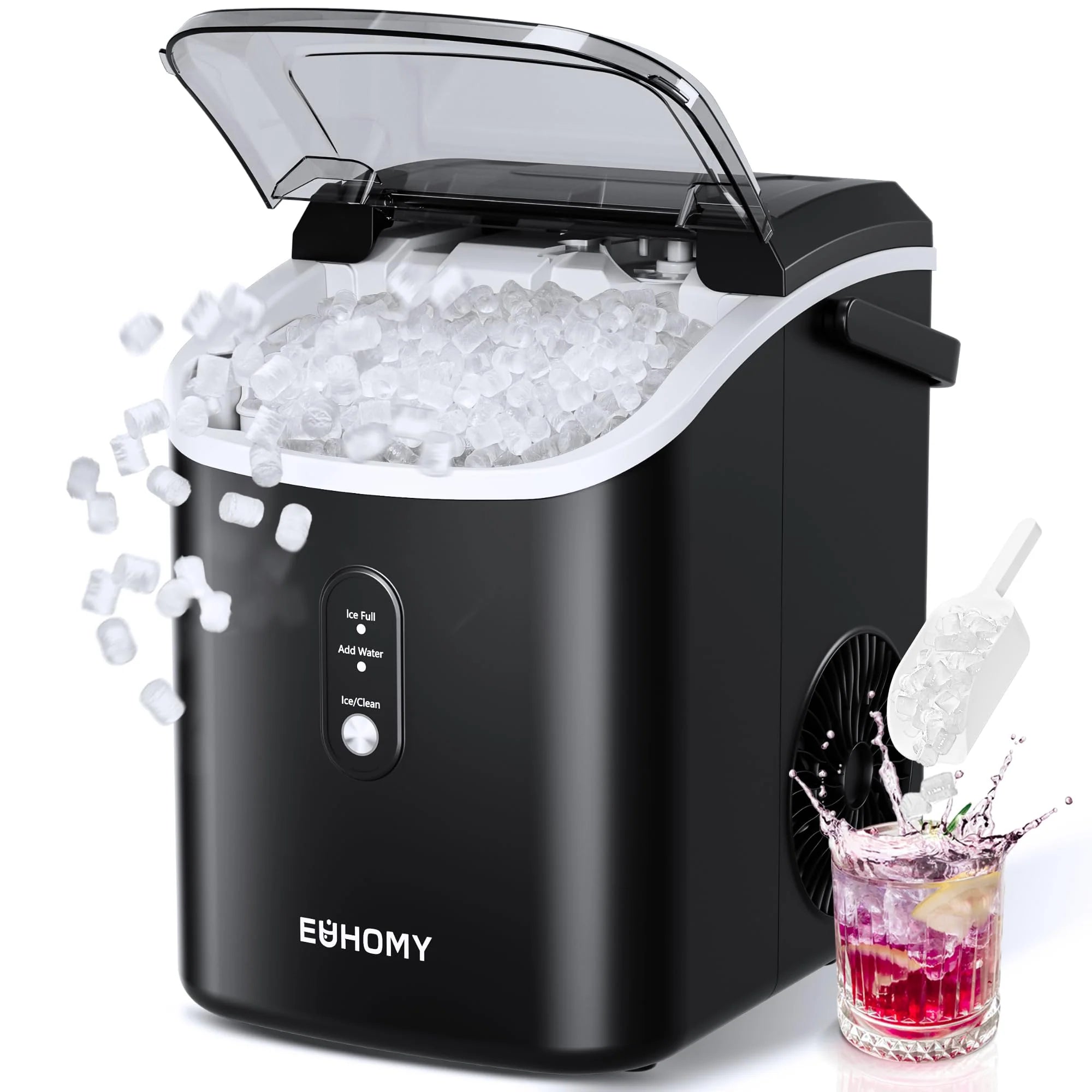 EUHOMY Countertop Nugget Ice Maker with Handle