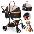 Skisopgo 3-in-1 Foldable Pet Stroller with Detachable Carrier