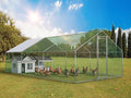 Oarlike Metal Walk-in Chicken Coop with Cover