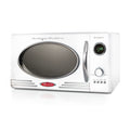 Nostalgia Retro 0.9 Cu Ft 800W Vintage Countertop Microwave (White)